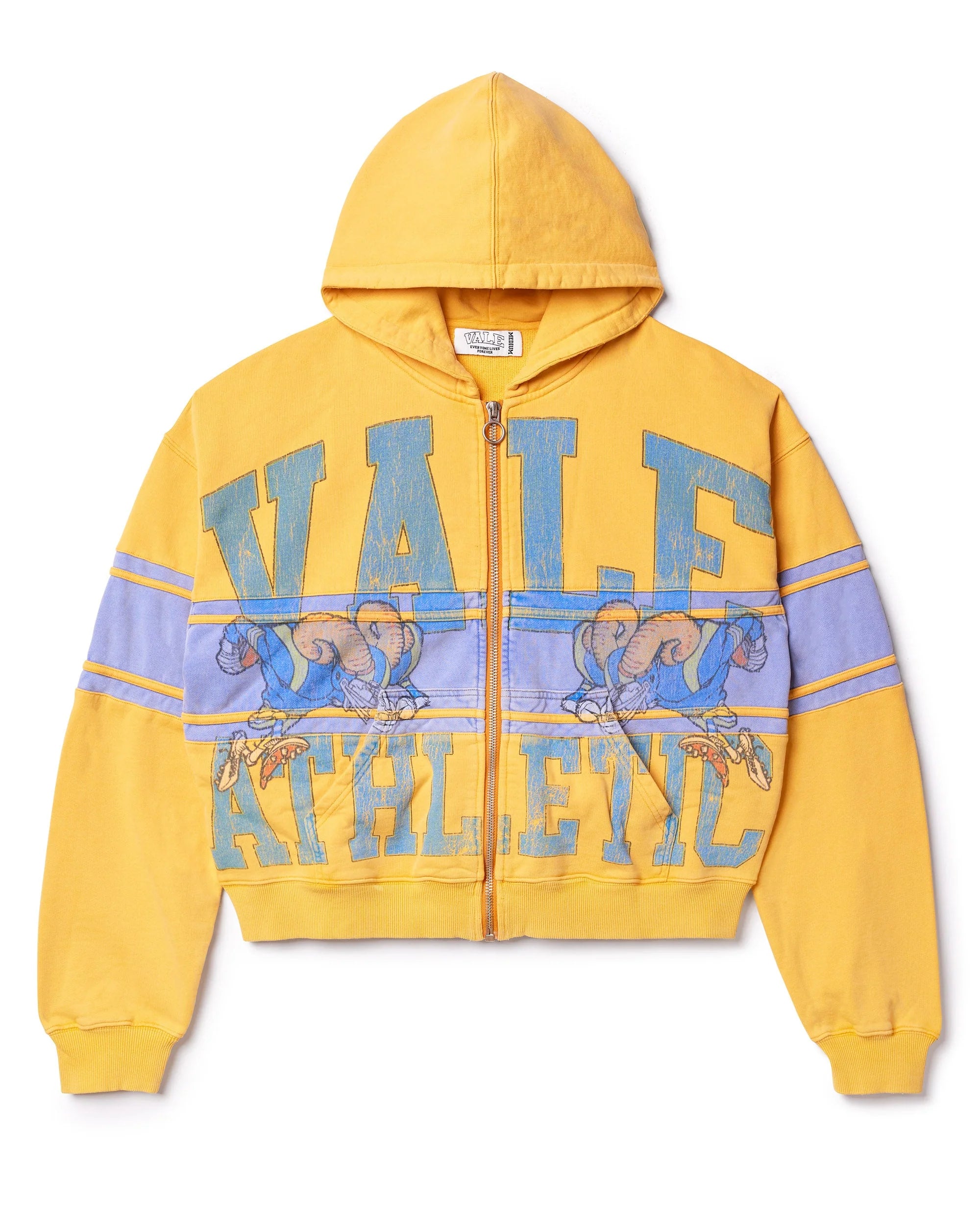 Vale "Big Horn" Yellow Zip-Up Hoodie