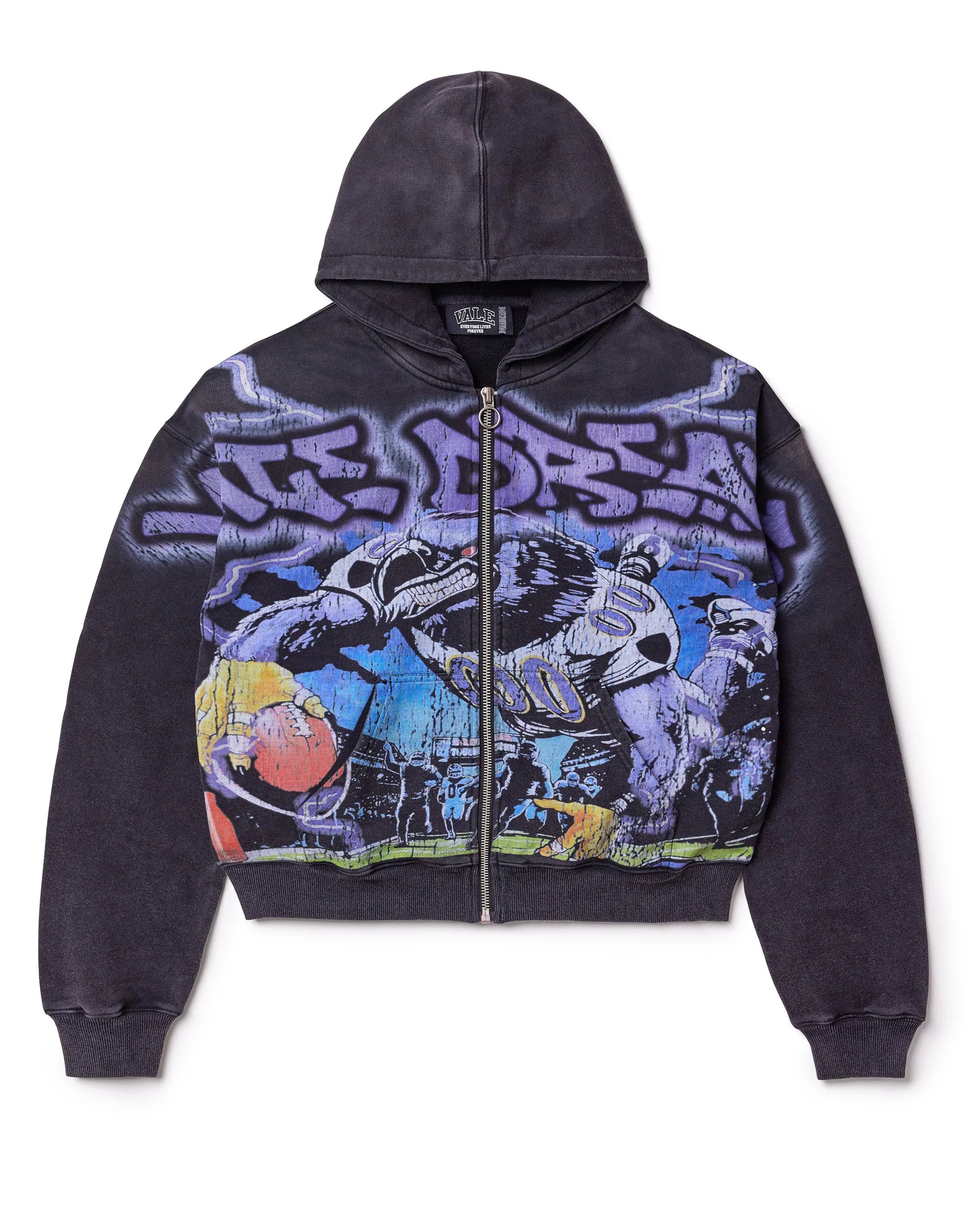 Vale "Raven" Zip-Up Hoodie