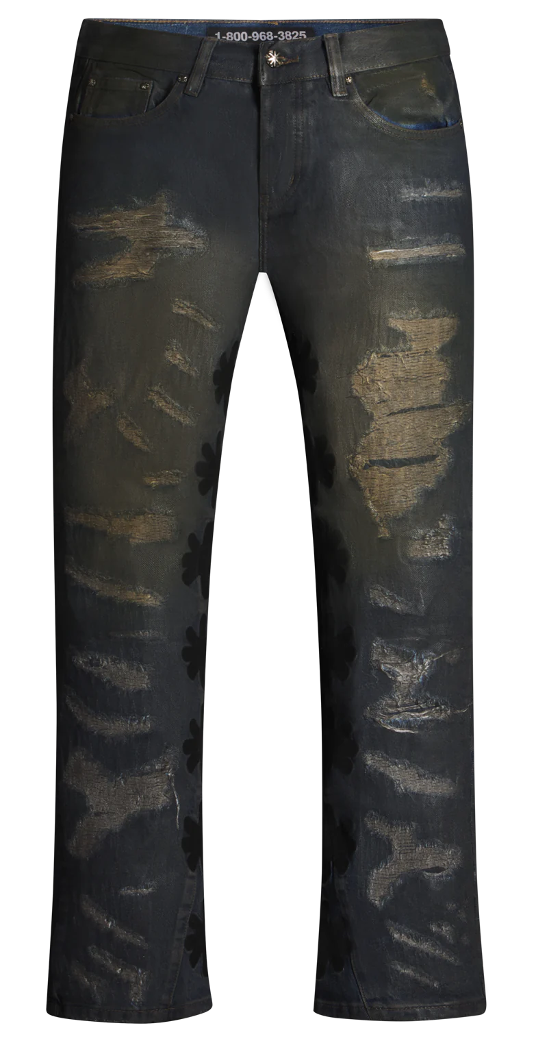 Lost SHDWS Mud Waxed Dstry Denim Jeans