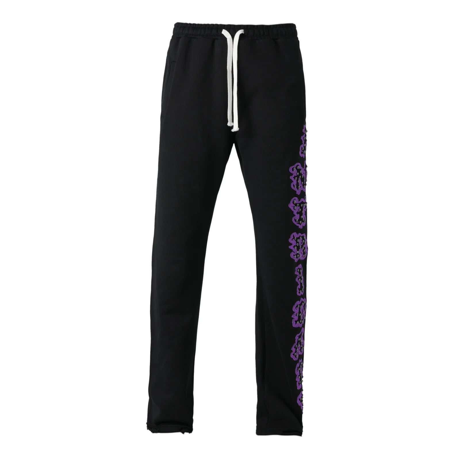 Lost Intricacy "Patches" Black & Purple Sweatpants