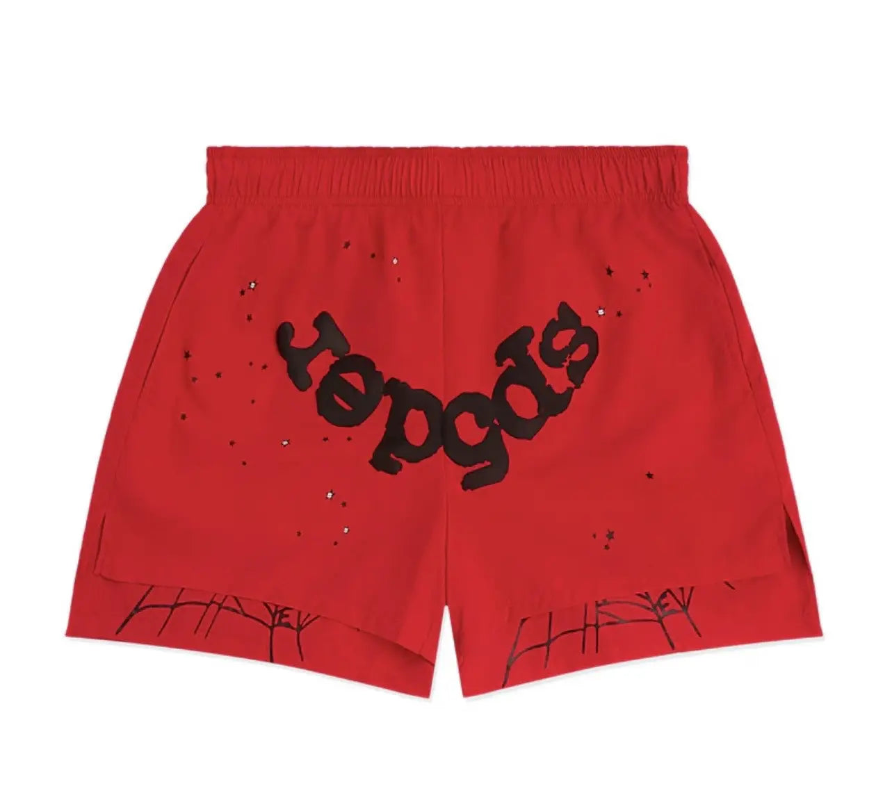 Sp5der OG Web Double Layer Red/Black Shorts