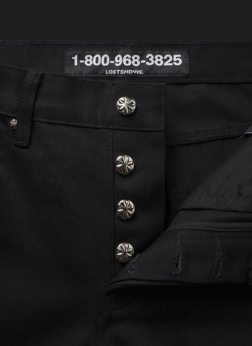 Lost SHDWS Black/Red Denim Jeans