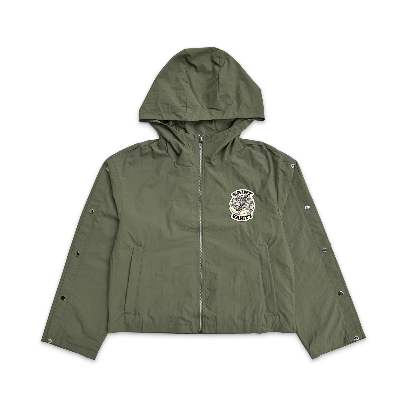Saint Vanity "Army Green" Hooded Nylon Jacket