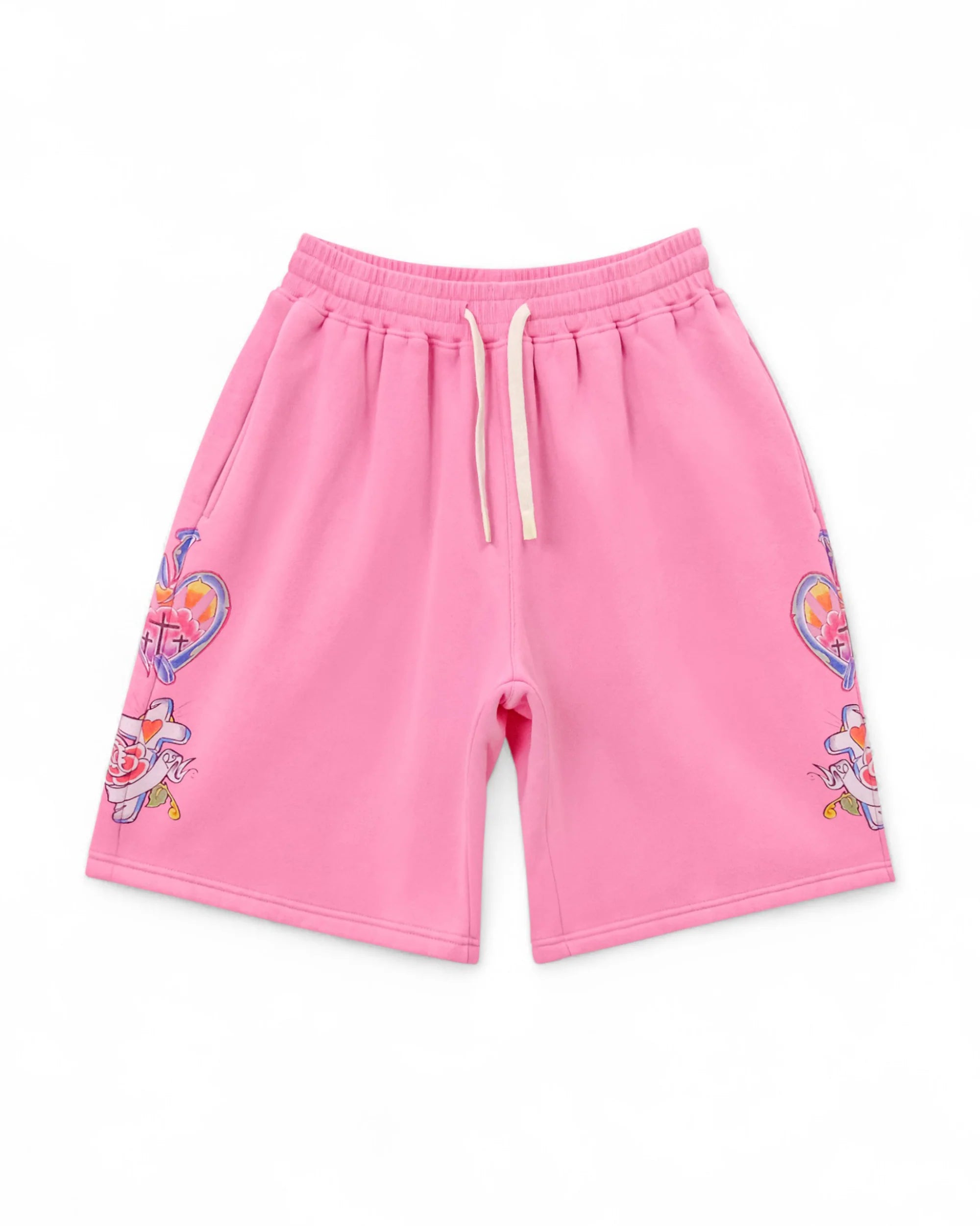 We Are Righteous "Pink Risen King" Cotton Shorts