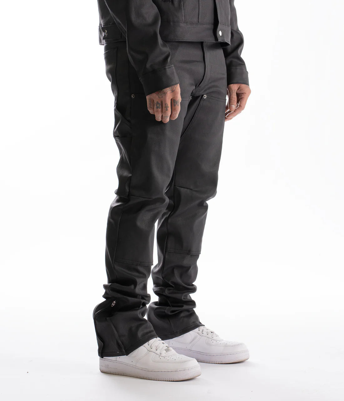 Mintcrew "Coated Denim" Carpenter Black Jeans