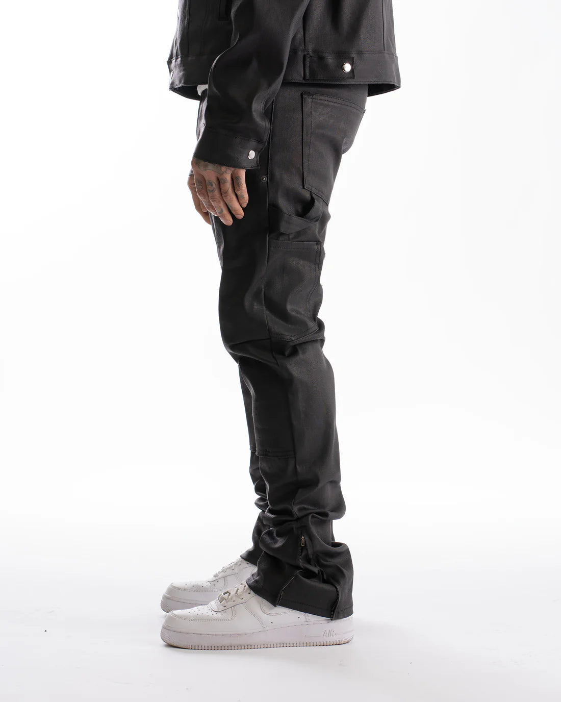 Mintcrew "Coated Denim" Carpenter Black Jeans
