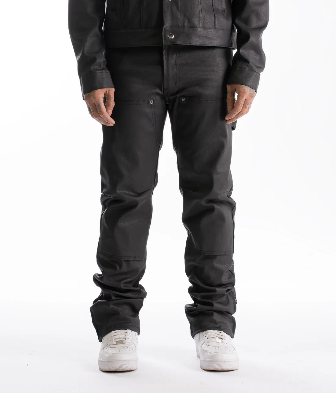 Mintcrew "Coated Denim" Carpenter Black Jeans