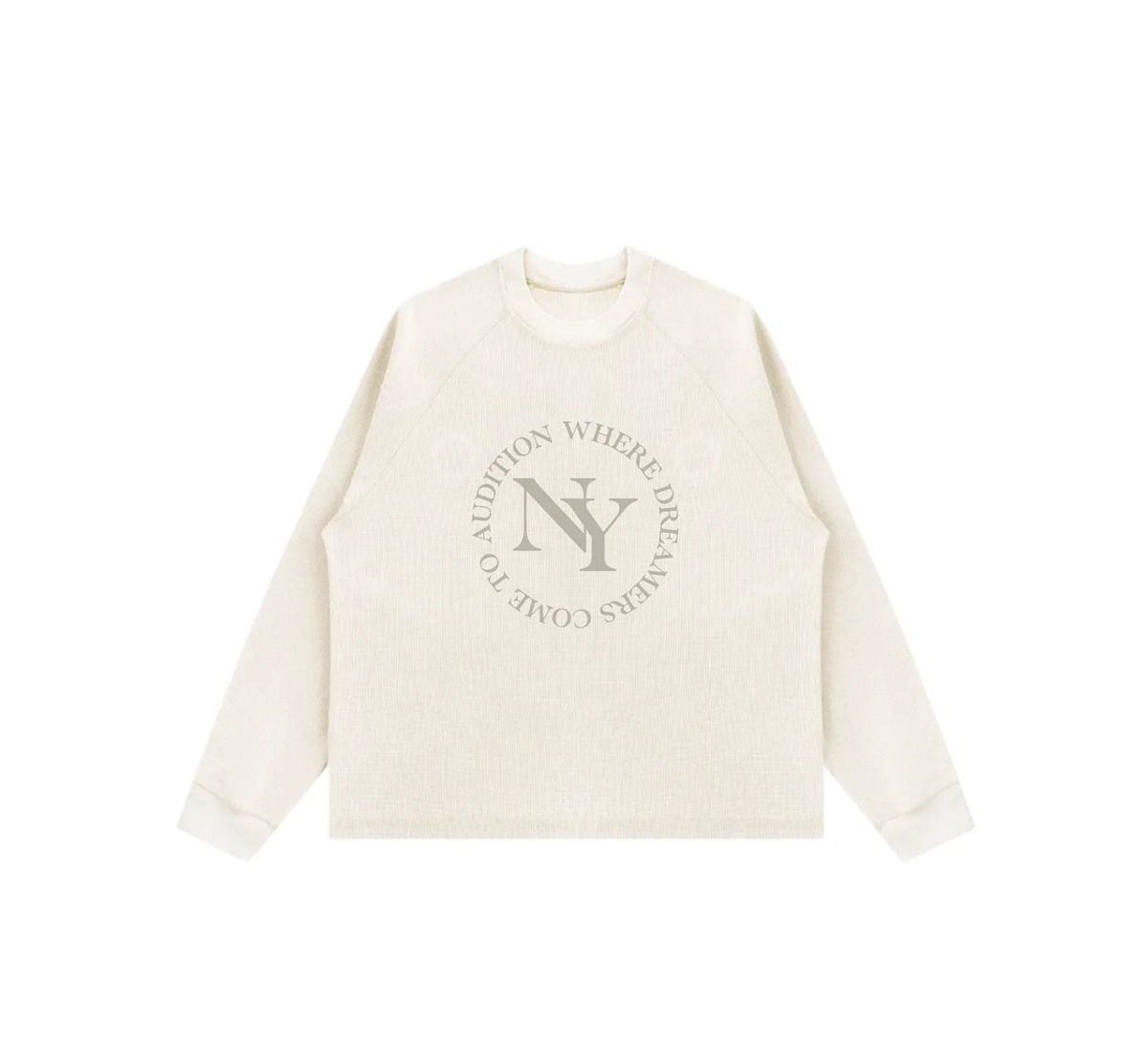 A New York Day "Dreamers" Long Sleeve Thermal (Cream)