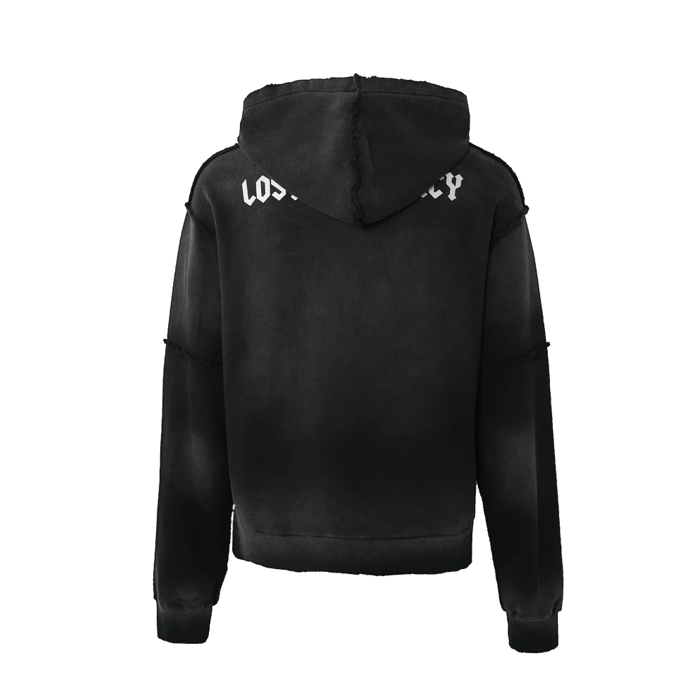 Lost Intricacy "Black Washed" Zip Up Hoodie