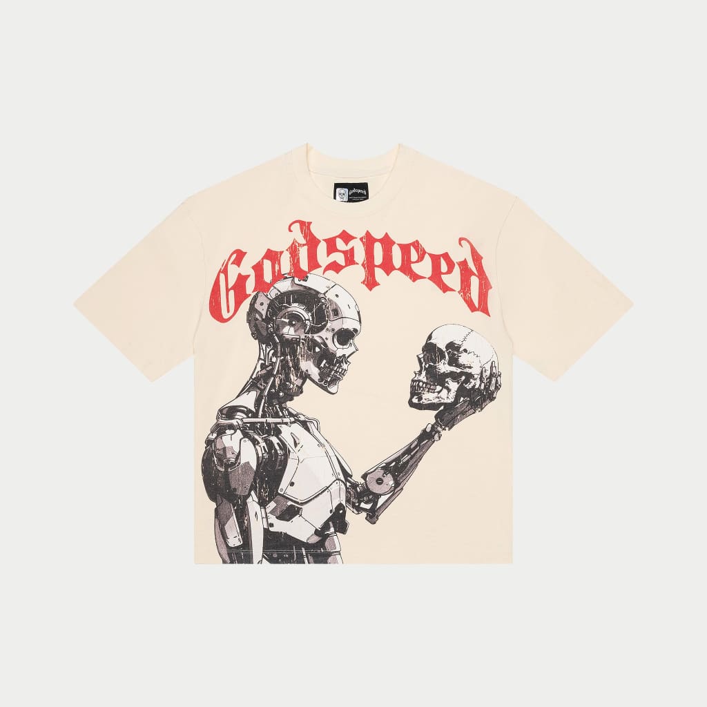Godspeed Mankind vs Ai T-Shirt (Bone/red)