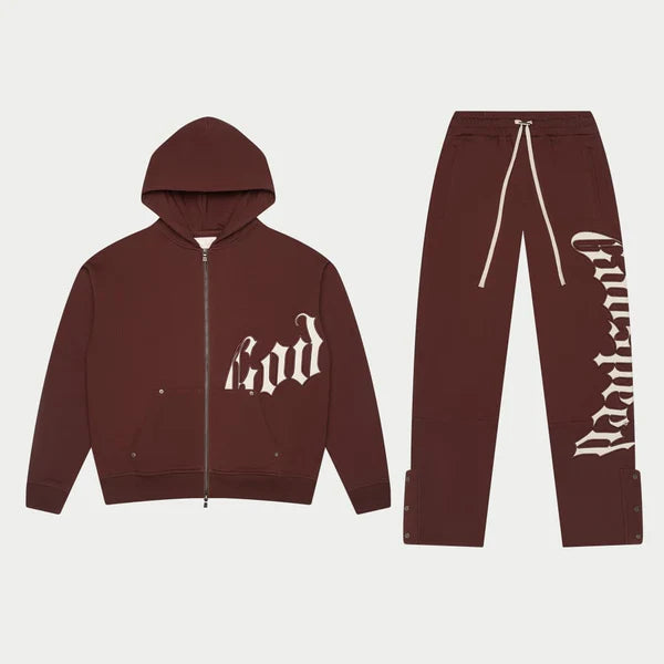 Godspeed (Brown/White) Full Sweatsuit