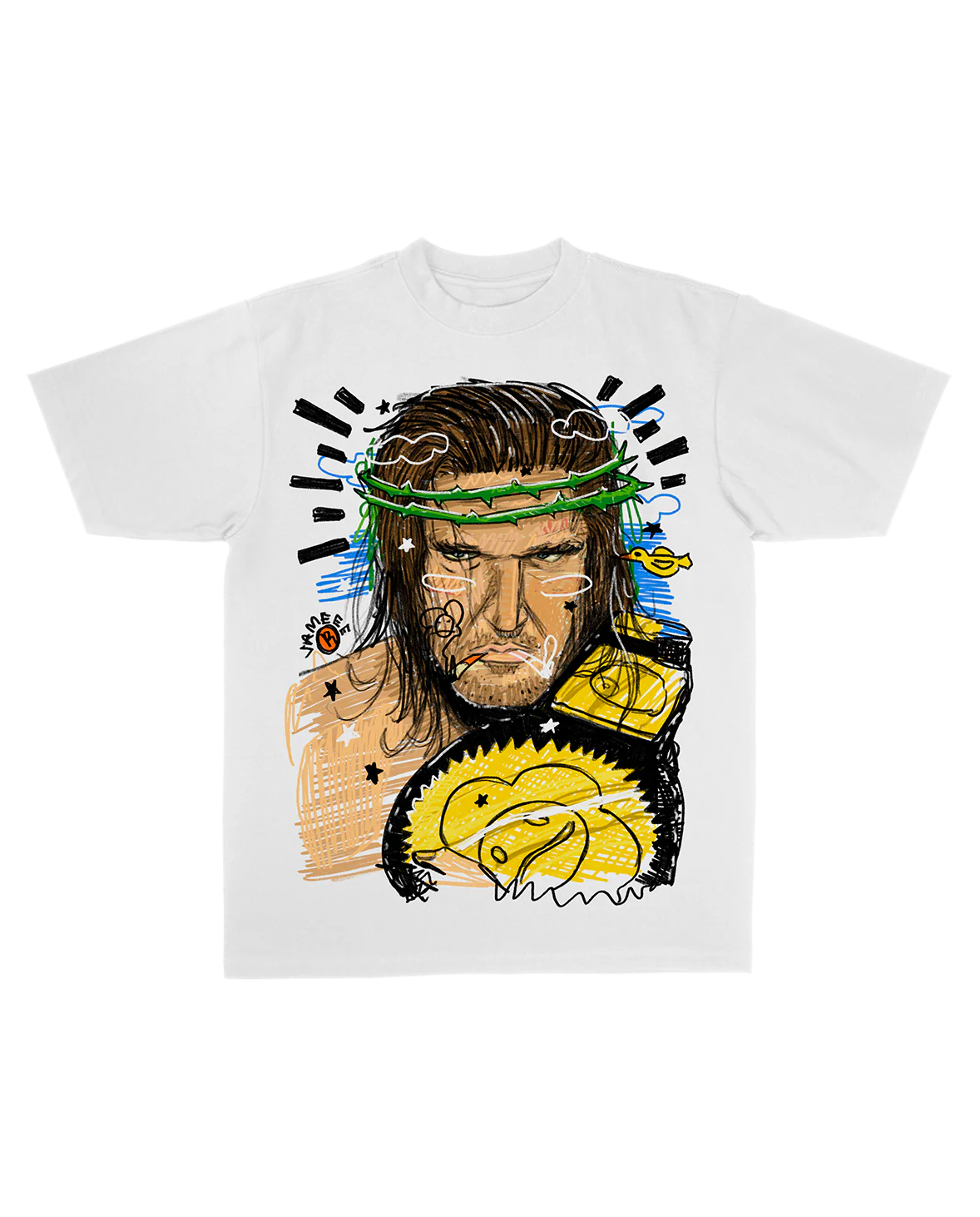 Vxmeee "Triple H Maneee" White T-Shirt