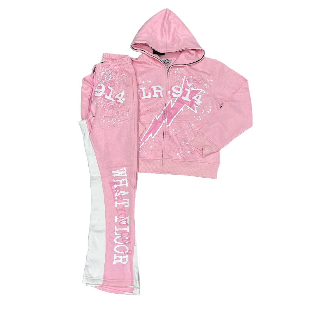 FLR 914 "Pink/White" Full Sweatsuit