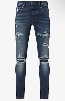 Amiri "Black Patch" Deep Indigo Jeans