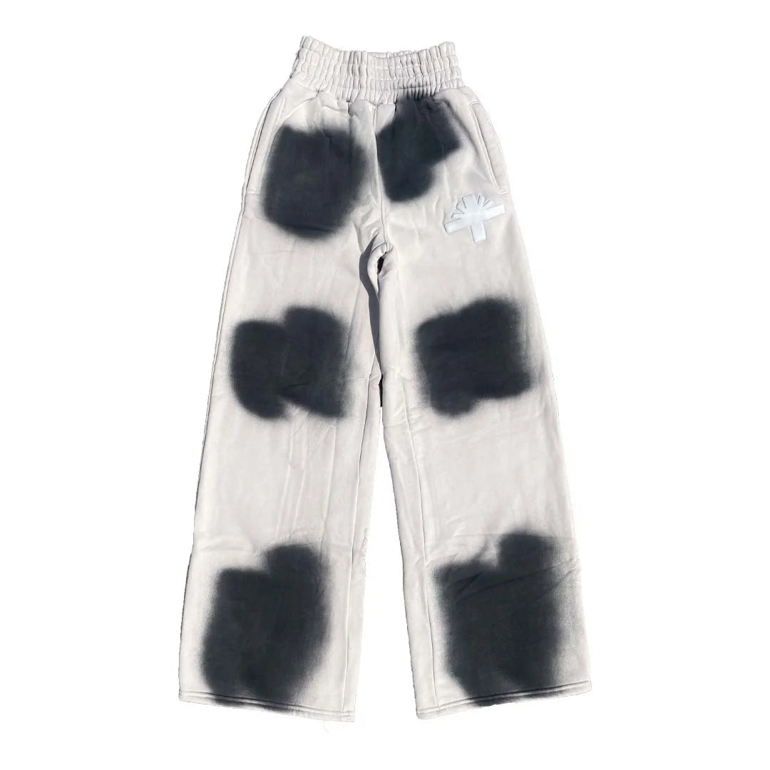 vVertabrae Cream/Black Spotted Sweatpants