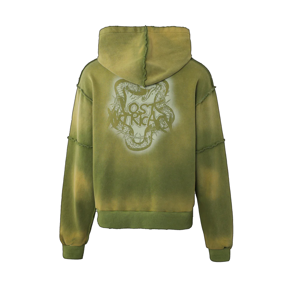 Lost Intricacy "Green Rhinestone" Zip Up Hoodie