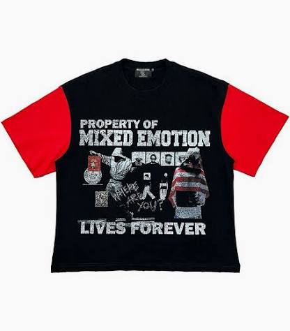 Mixed Emotions "Fracture" Black and Red T-Shirt
