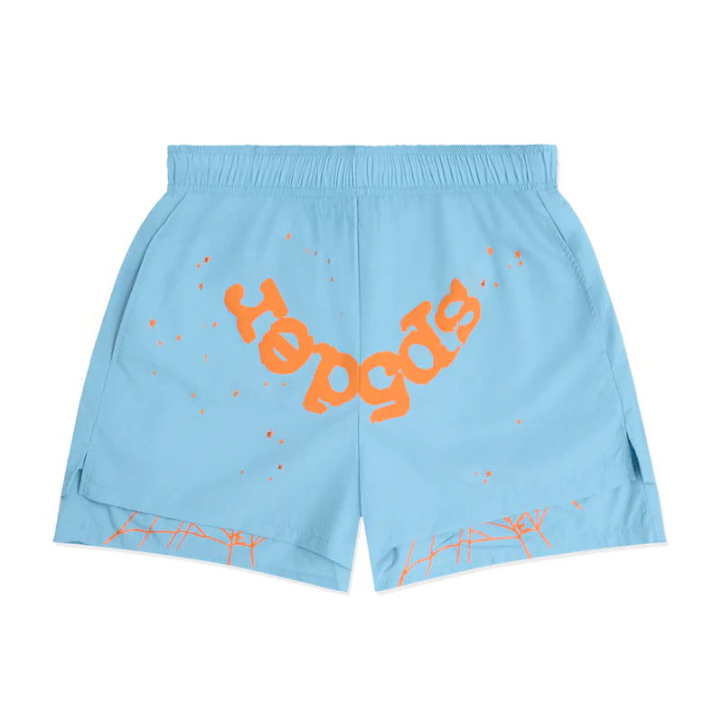 Sp5der OG Web Double Layer Blue/Orange Shorts