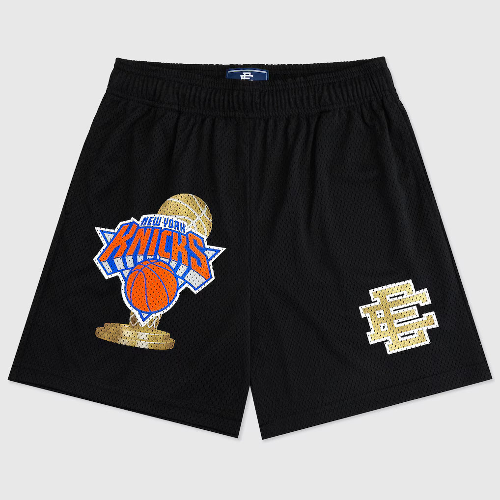 Eric Emanuel "Knicks Finals Champions" Black Mesh Shorts