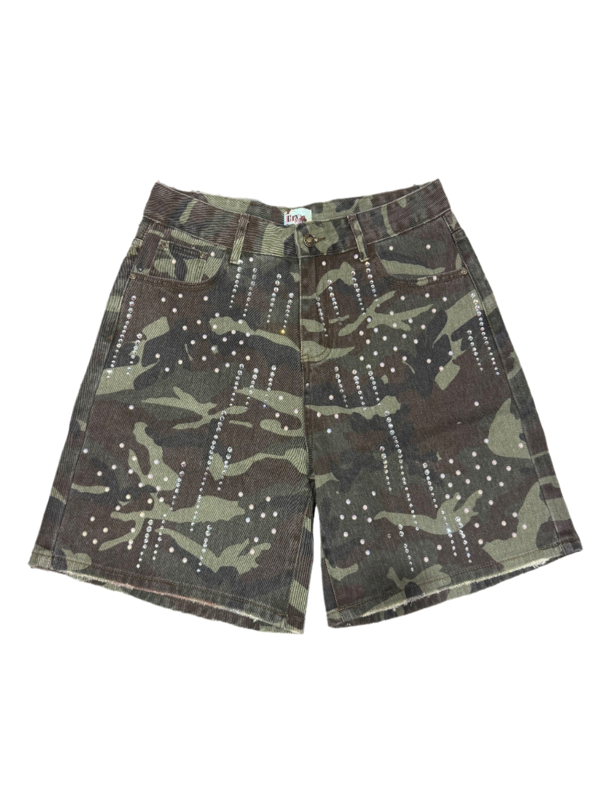 Dry Rot "War Ready" Camo Denim Jean Shorts