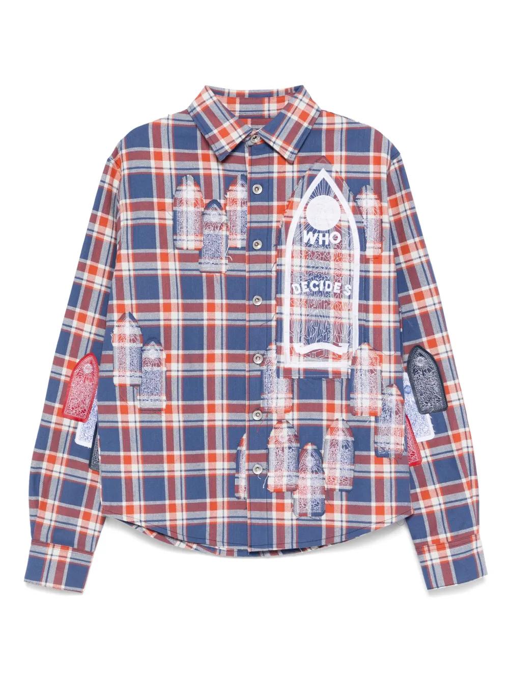 Who Decides War "Glory Embroidered-Patch" Flannel