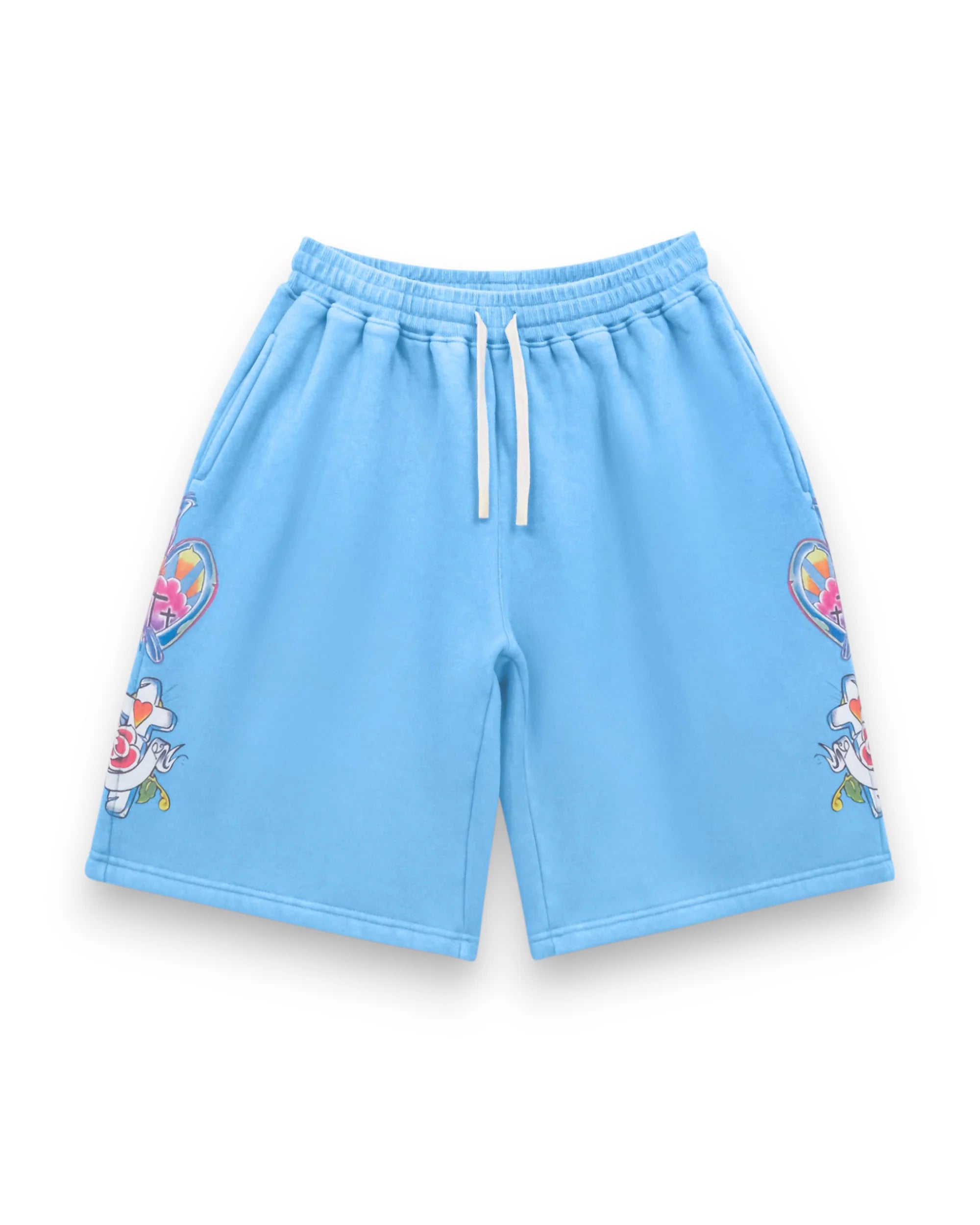 We Are Righteous "Blue Risen King" Cotton Shorts