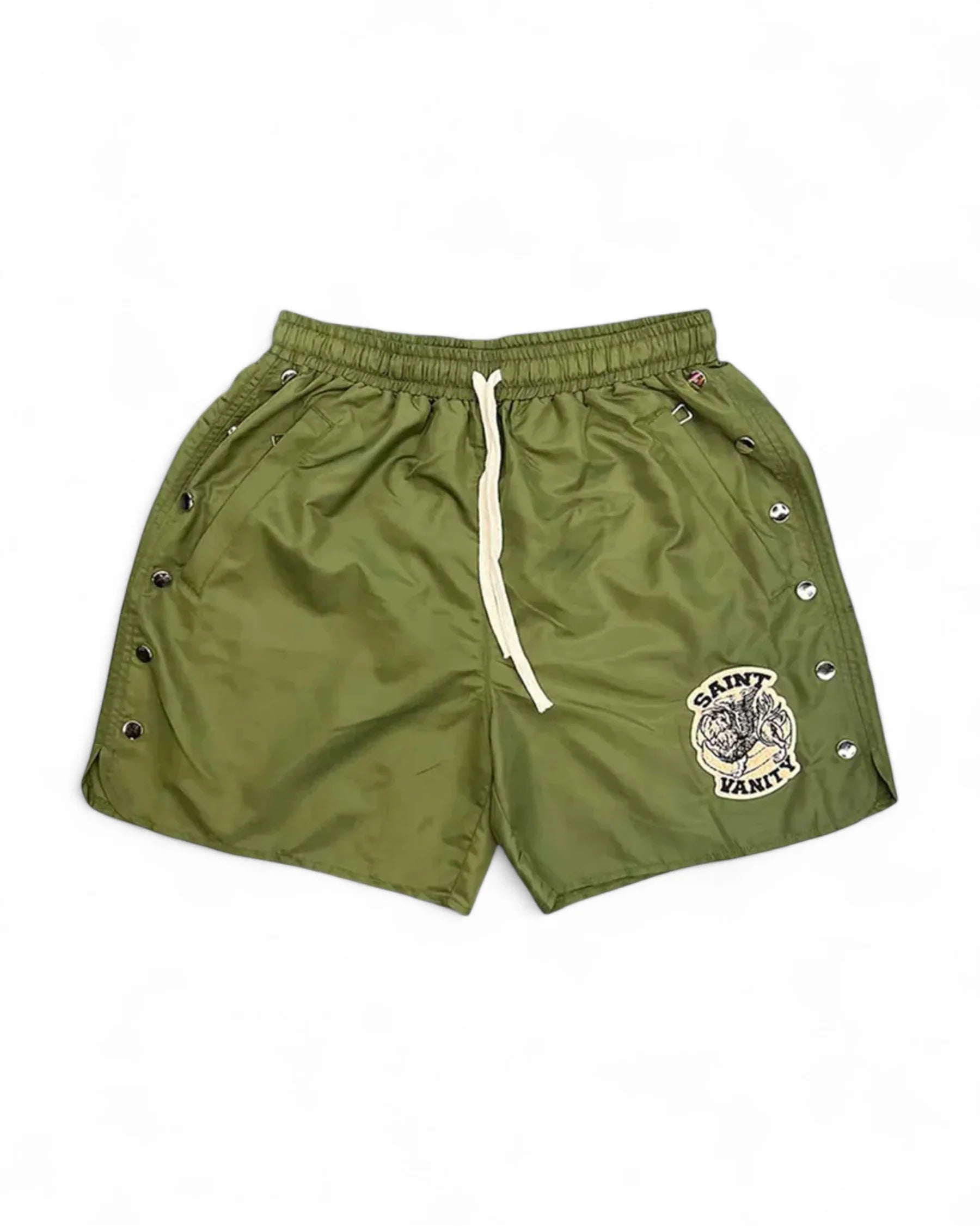 Saint Vanity "Green" Nylon Shorts