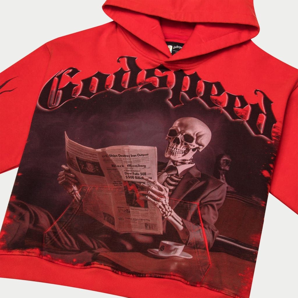 Godspeed "Black Monday" Hoodie (Red Wash)
