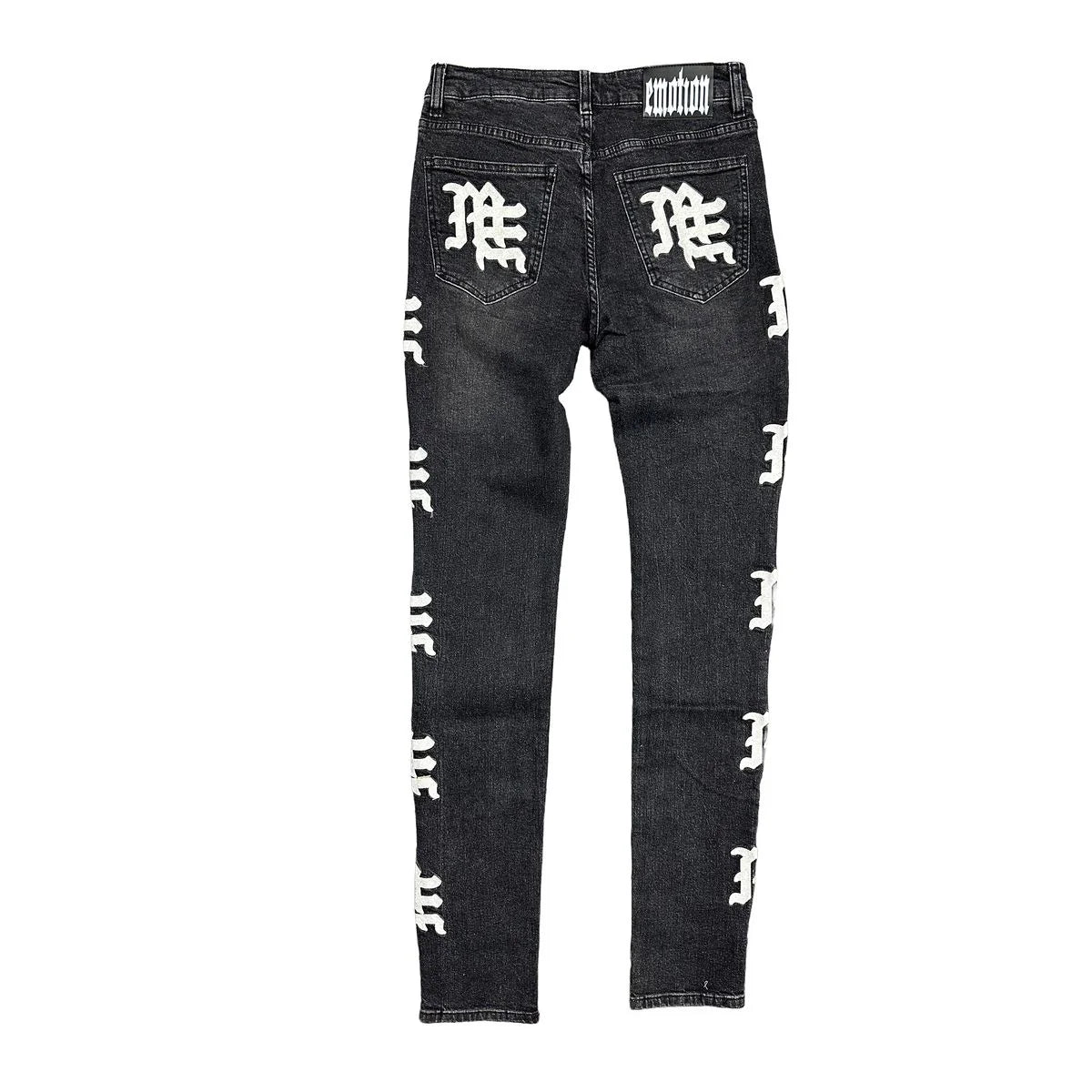 Mixed Emotions "Monogram" Black Wash Jeans