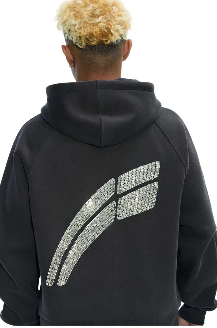 RVS Labs "Etoile" Charcoal Zip-Up Hoodie