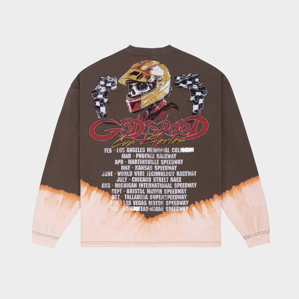 Godspeed "F.T.W" Brown Bleached Long Sleeve