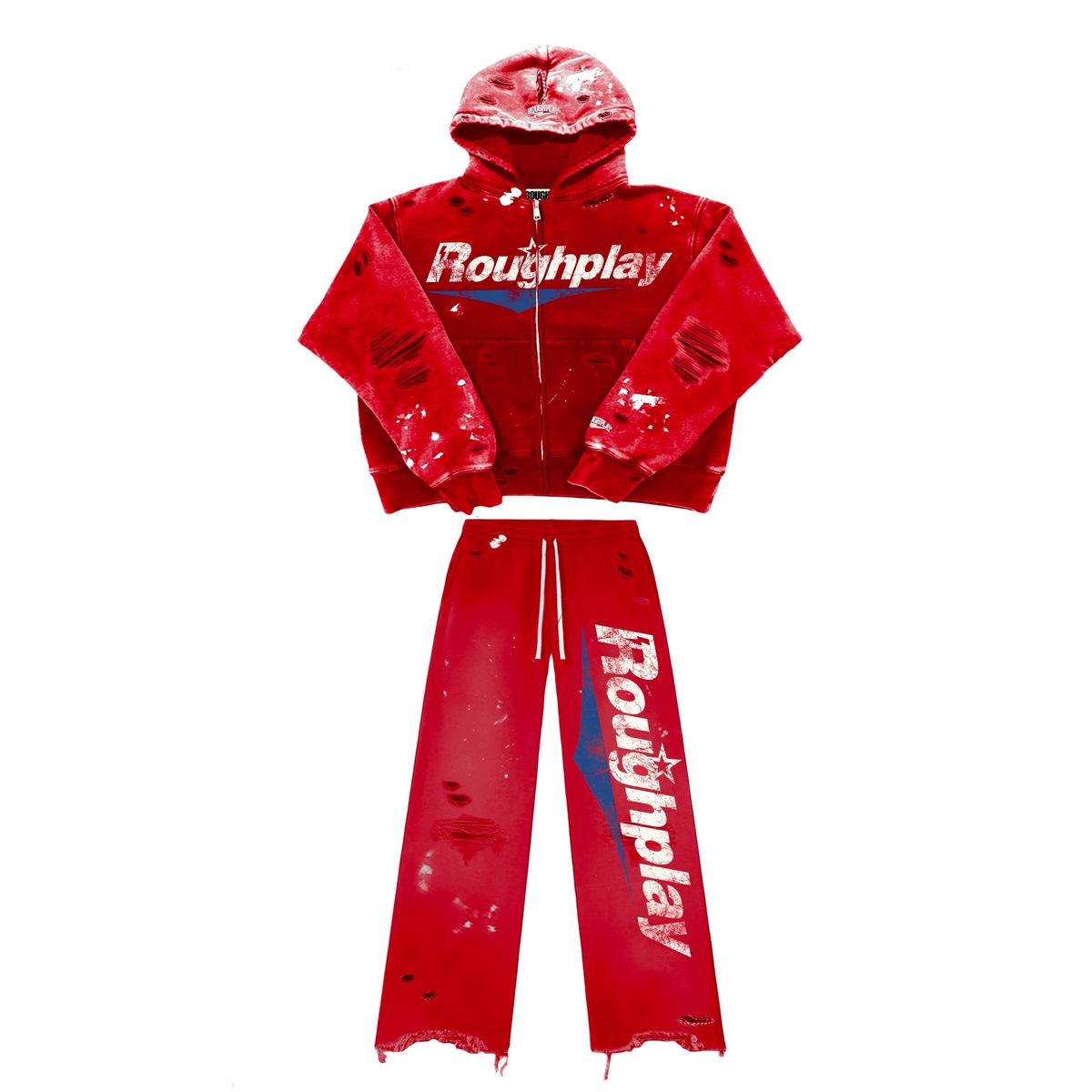 Roughplay "Red/Blue" Zip-Up Full Sweatsuit