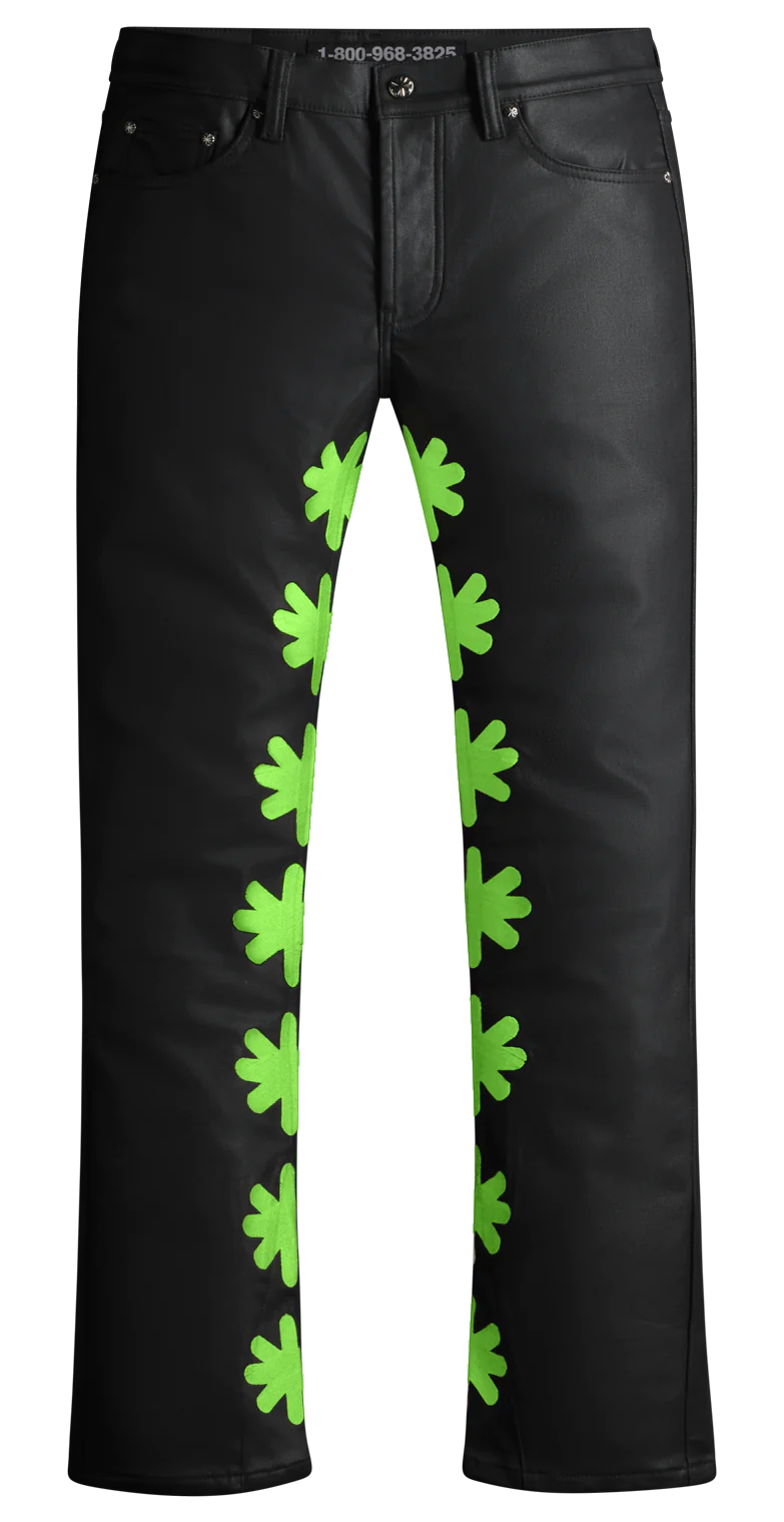 Lost SHDWS Black/Green Wax Jeans