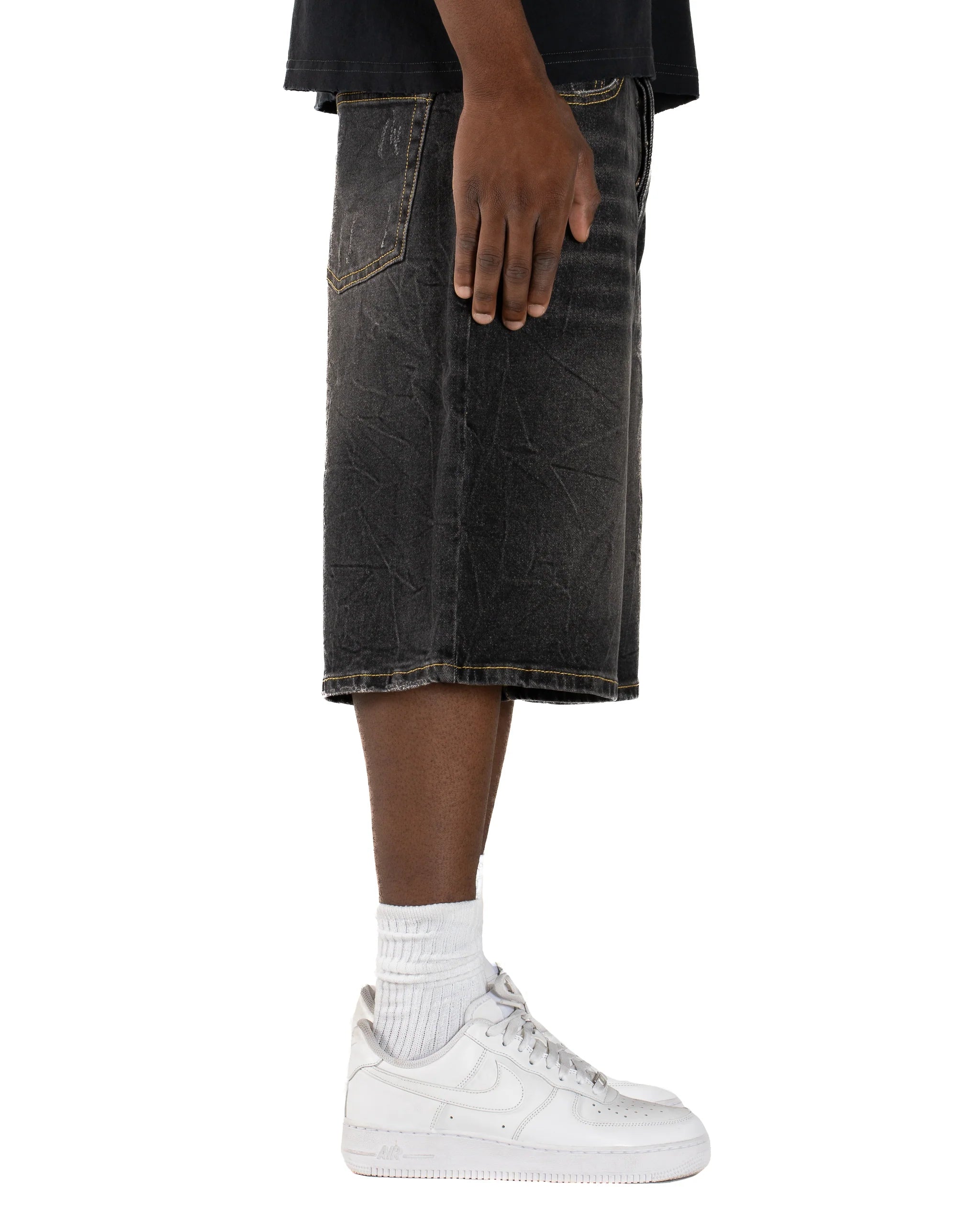 Mint Crew "Obsidian Wash" Jean Shorts