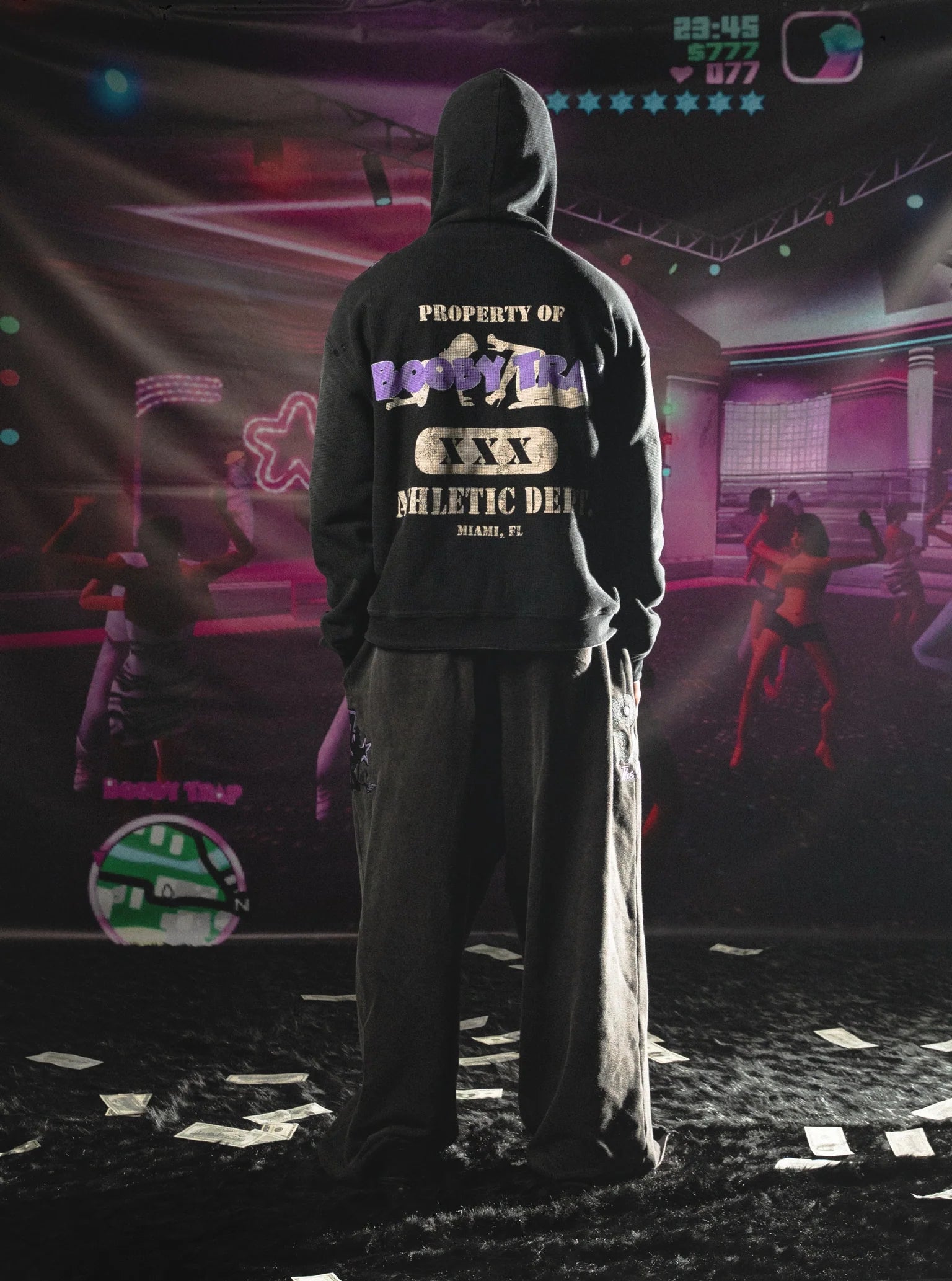 Triple 7s "Trap" Reversible Zip-Up Hoodie