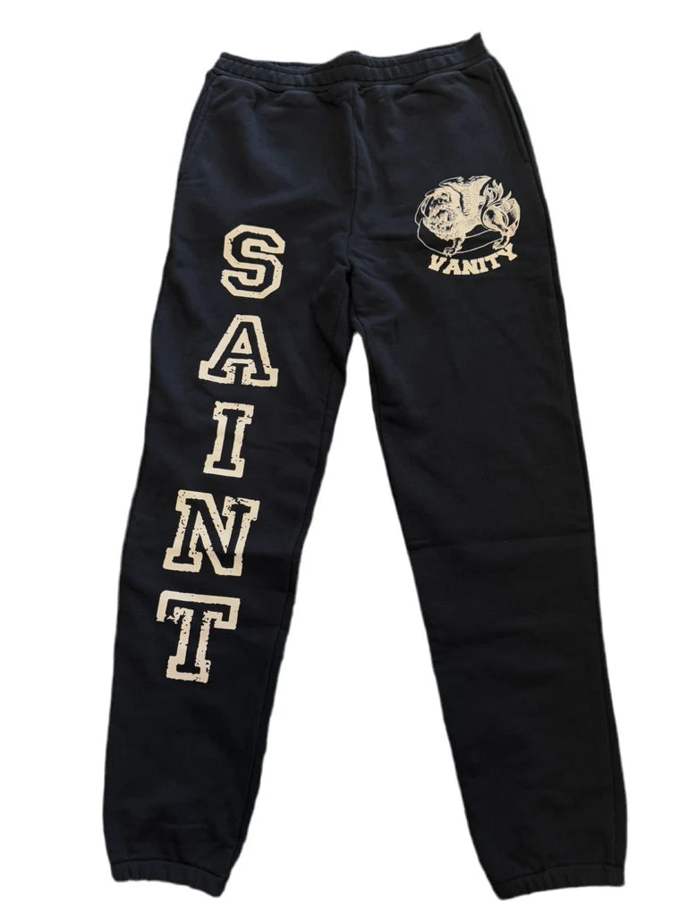 Saint Vanity "Varsity" Black Sweatpants