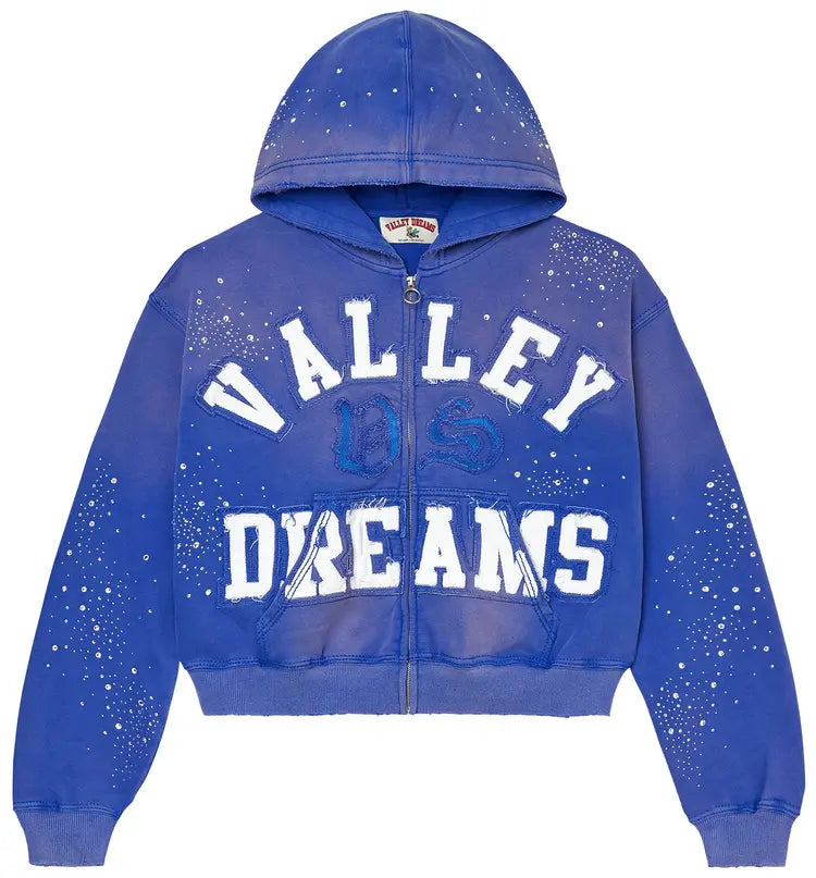 Vale "Classico" Blue Zip-Up Hoodie
