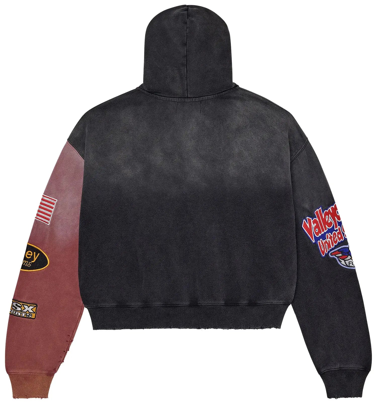 Vale "Two Face" Red/Black Zip Up Hoodie