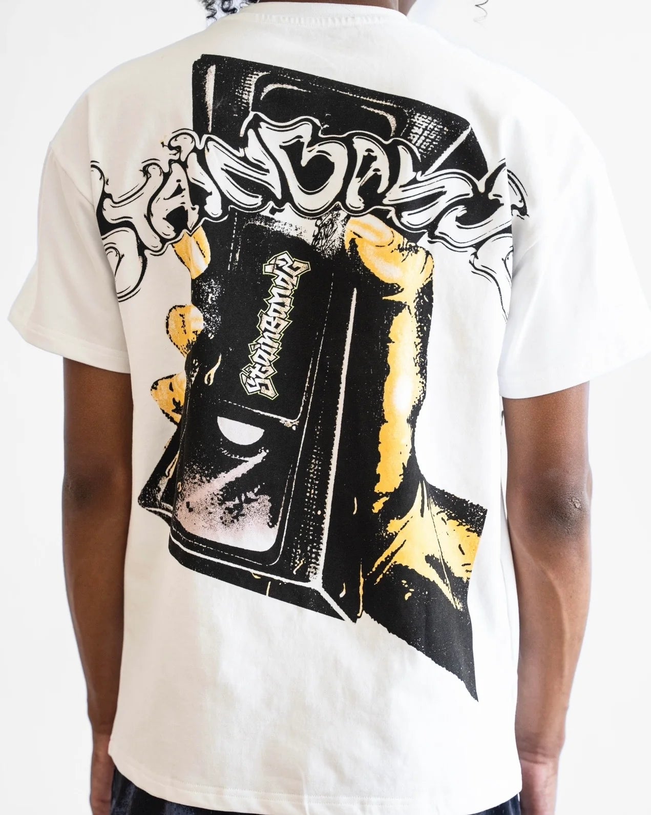 SB Studios "Seeing Stars" Rhinestone White T-Shirt