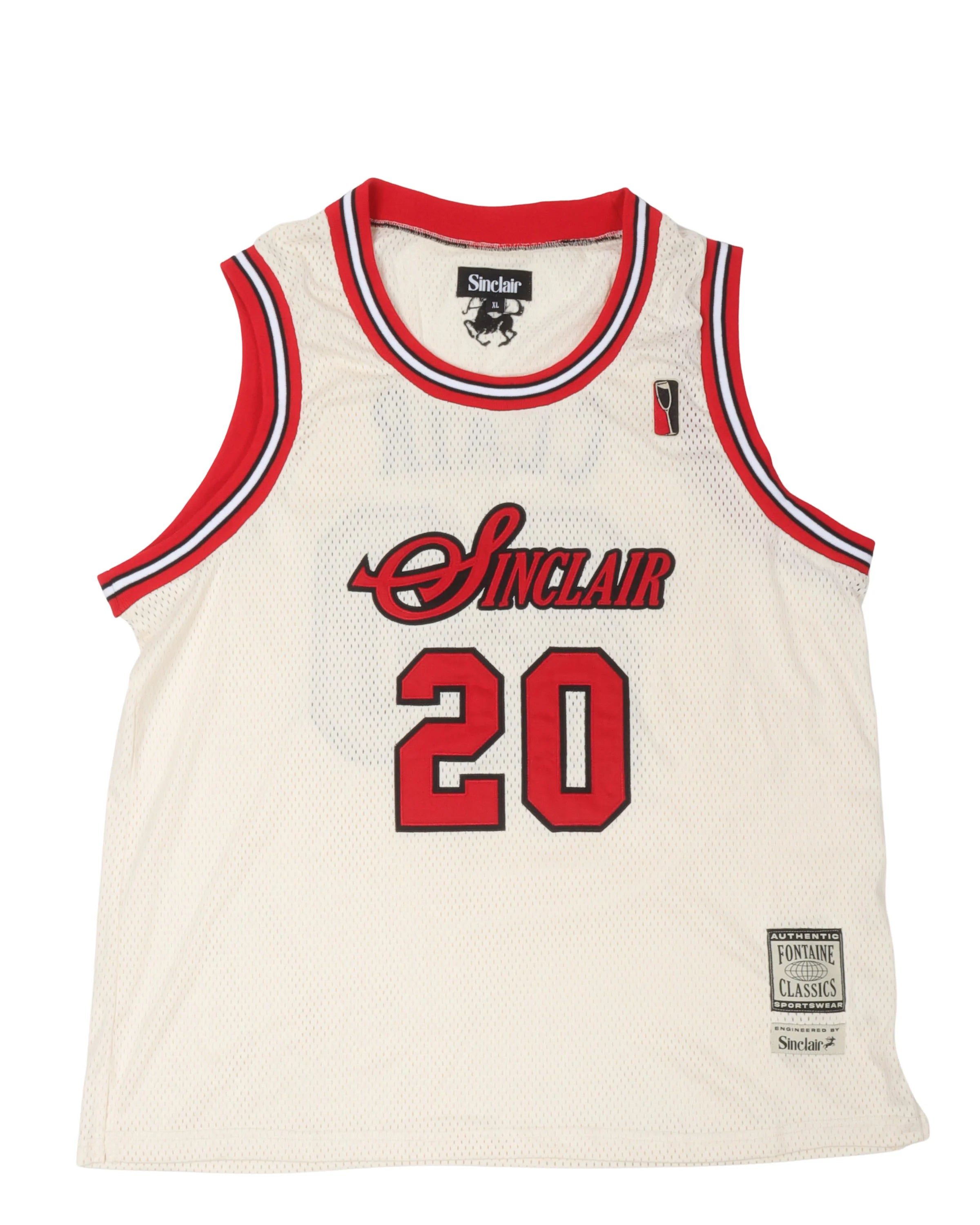 Sinclair "Cream/Red" Basketball Jersey