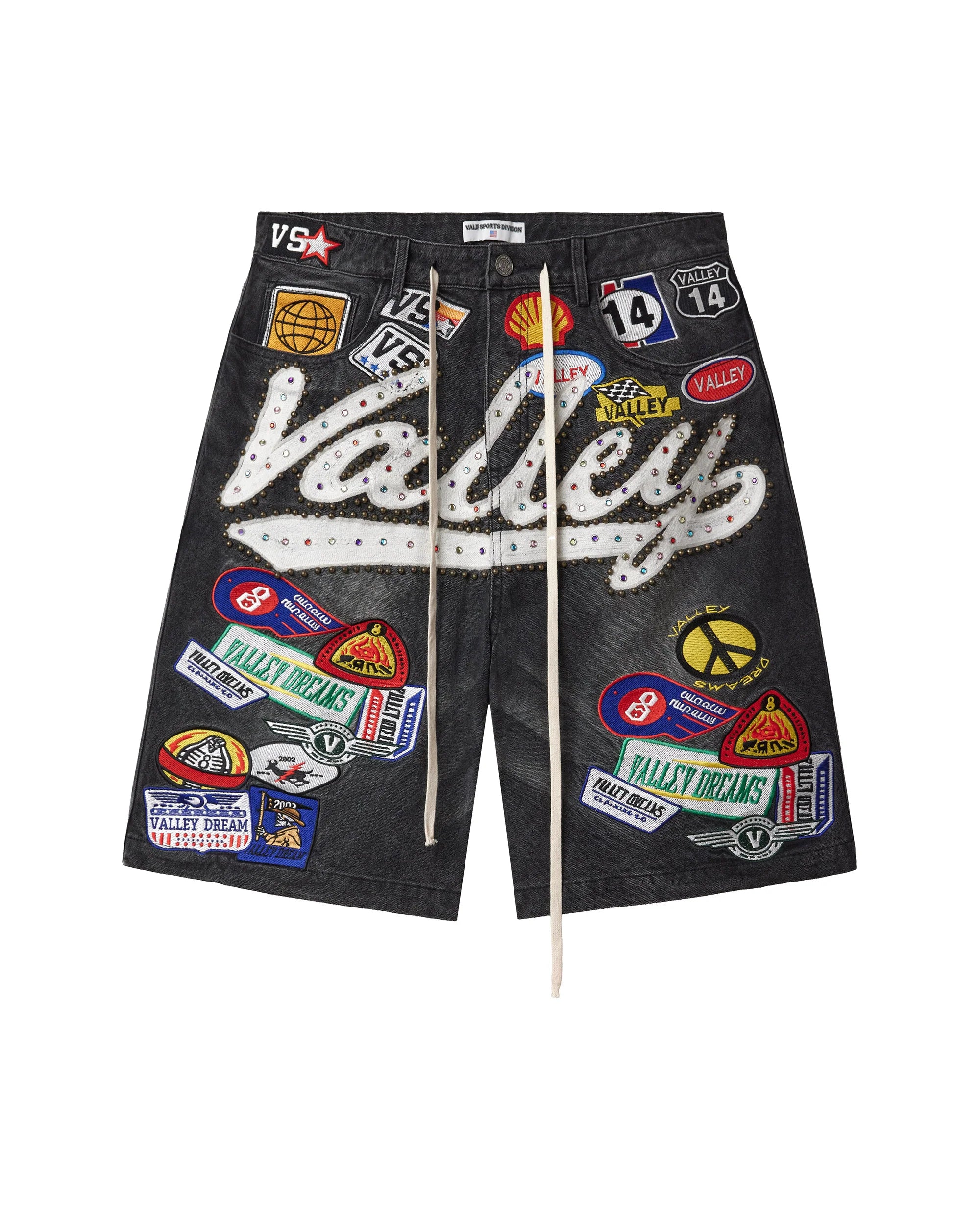Vale "1980s" Black Jean Shorts