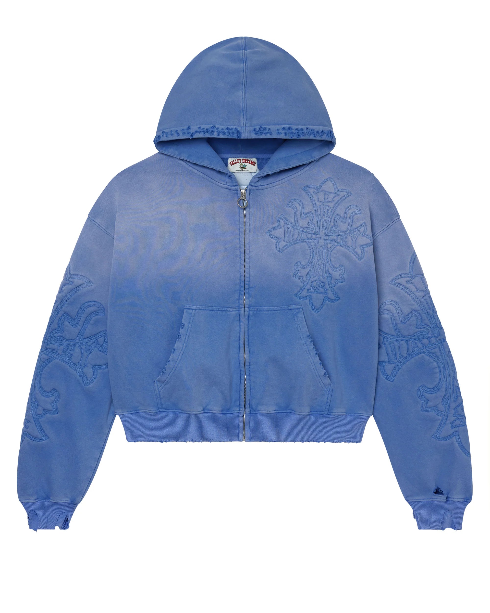 Vale "Carver" Blue Zip-Up Hoodie