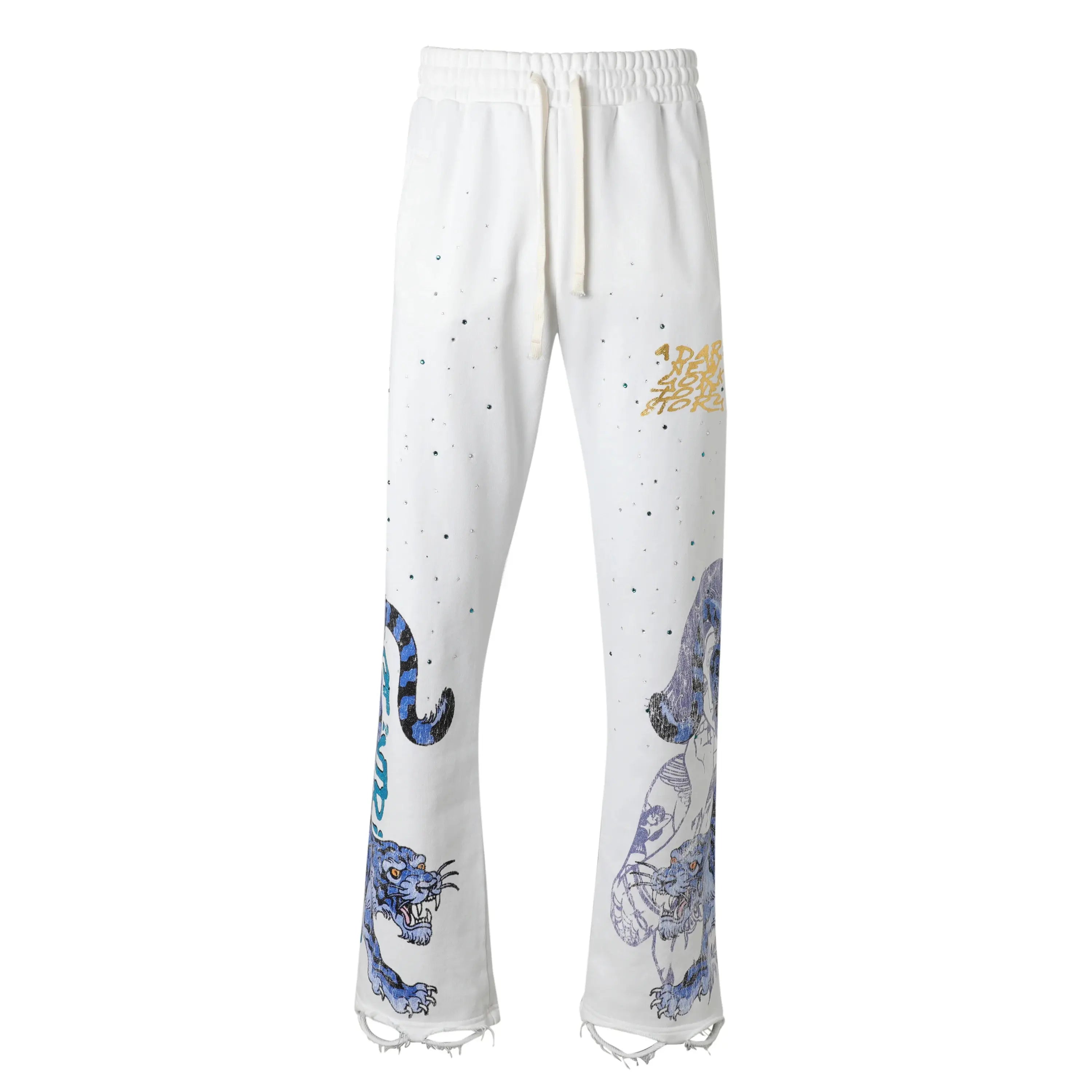 Lost Intricacy "Twin Tigers" Sweatpants (White)