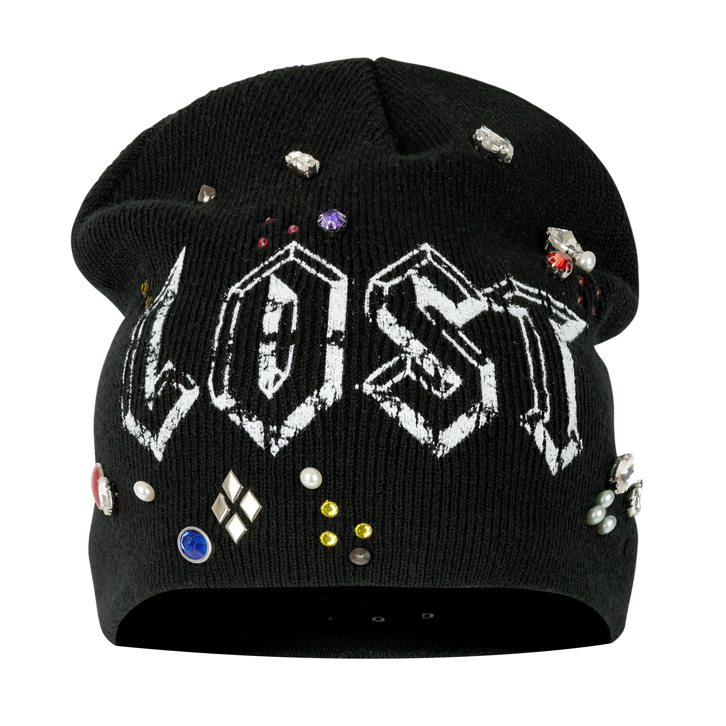 Lost Intricacy "Gem Stone" Black/White Beanie
