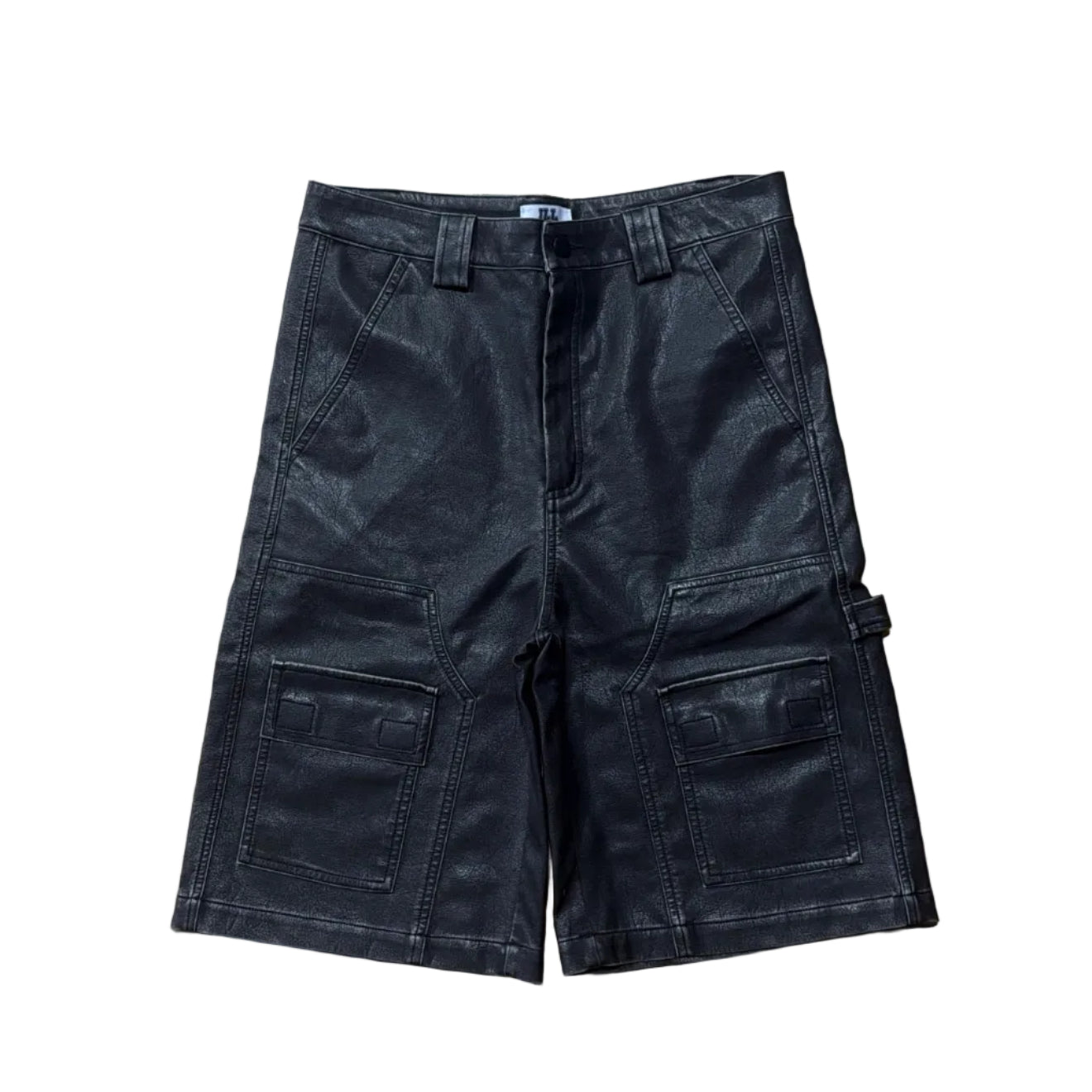 ILL-Studios Black Leather Shorts