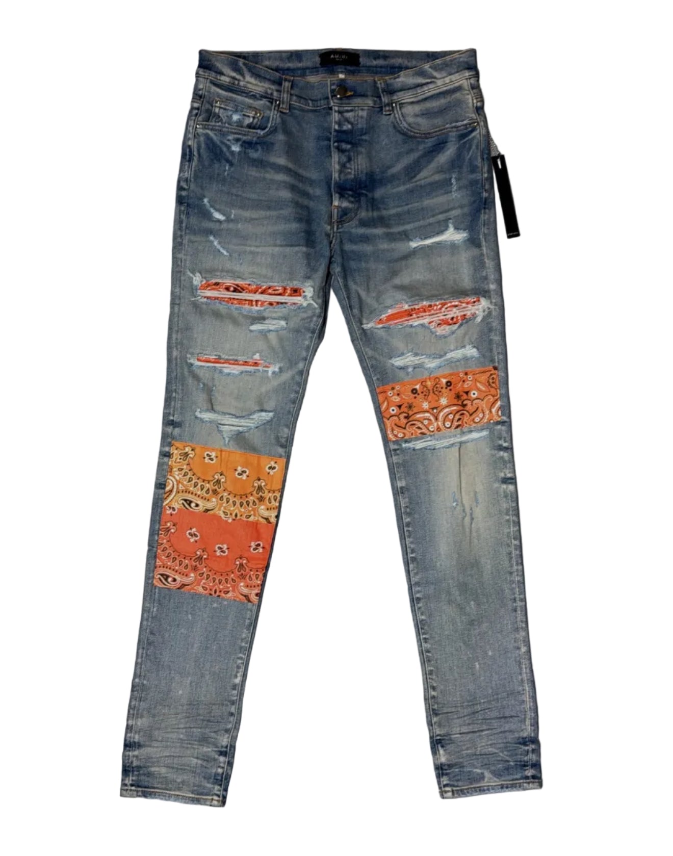 Amiri Vintage Bandana Artpatch Jean 'Clay Indigo'