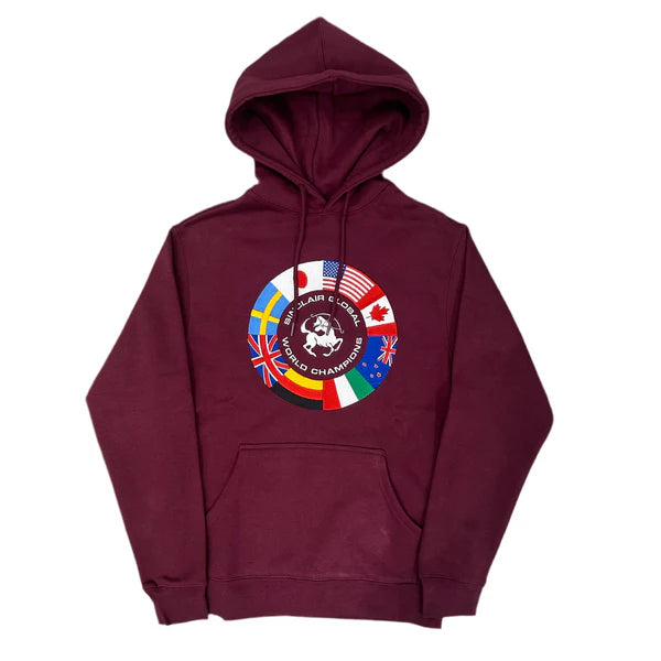 Sinclair Flag Hoodie (Burgundy)