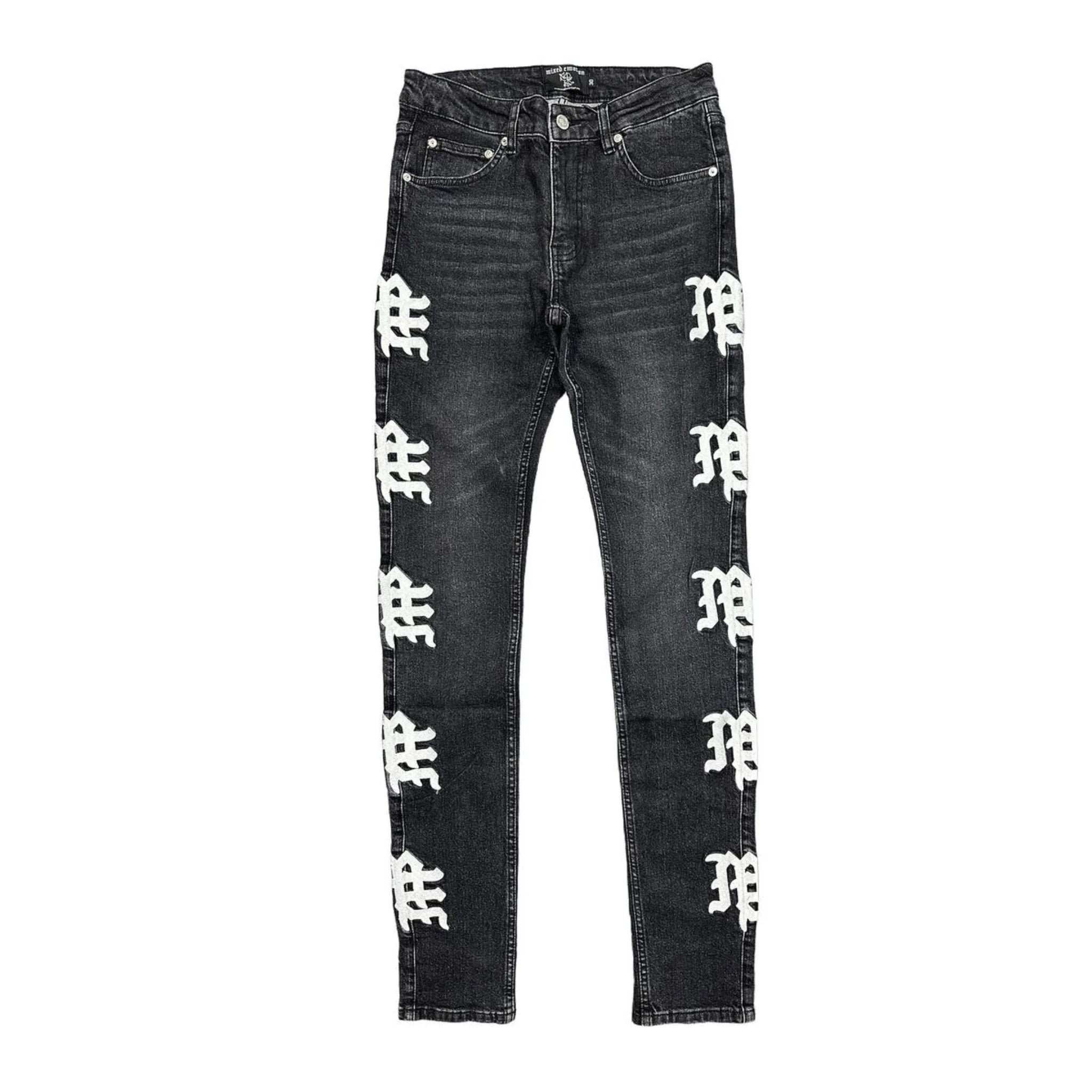 Mixed Emotions "Monogram" Black Wash Jeans