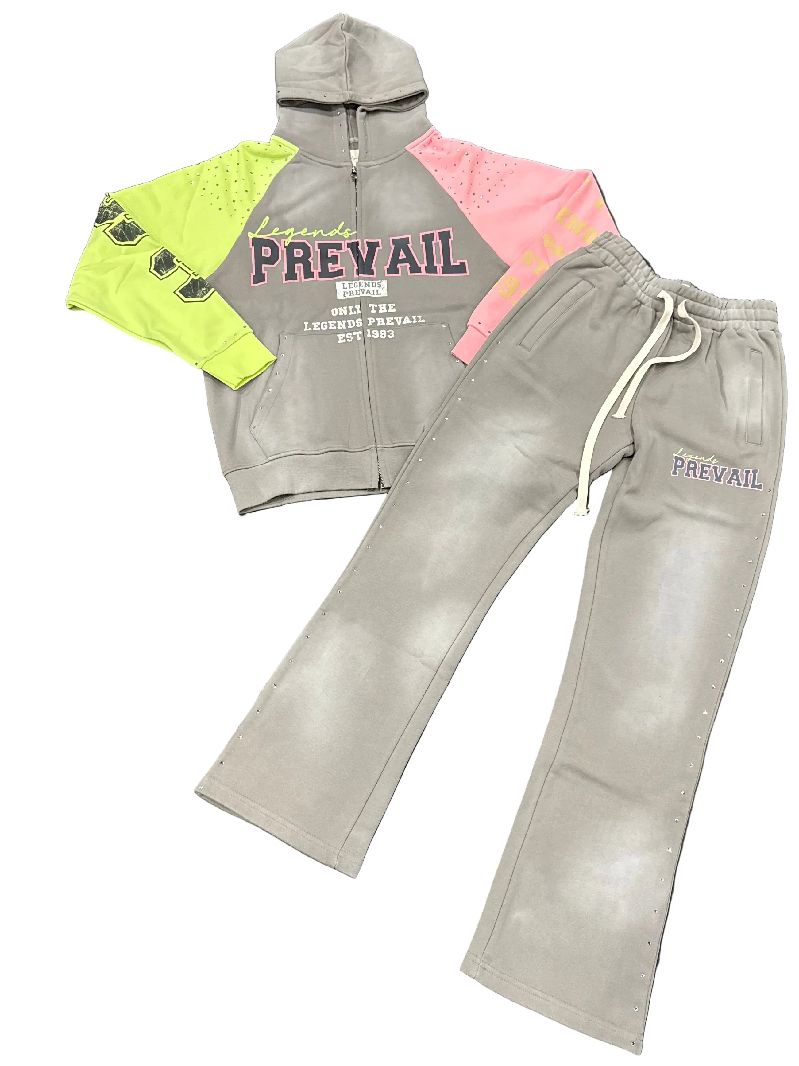 Legends Prevail Color Block Sweatsuit (Neon Pink)