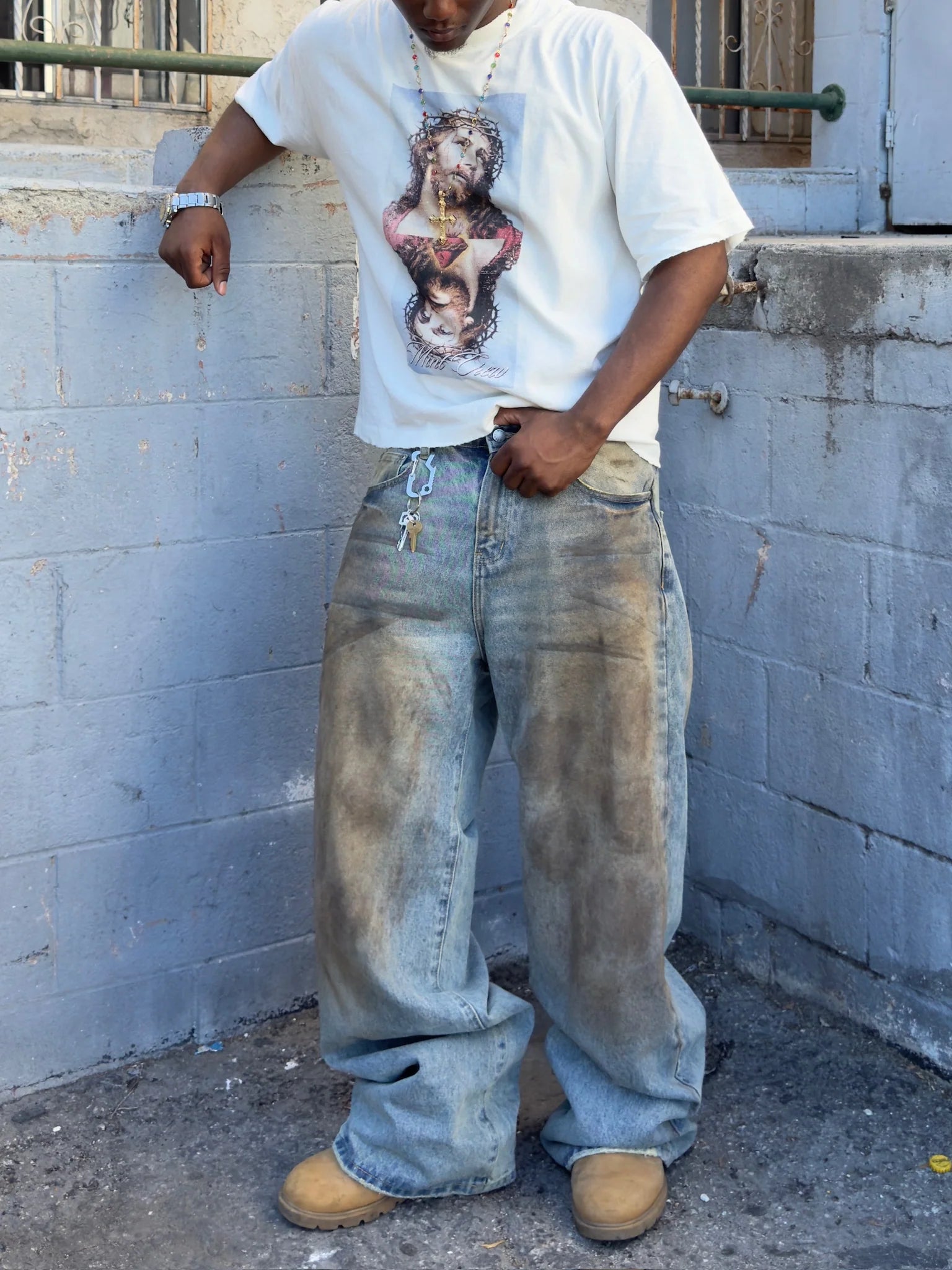 Mint Crew "Mud Washed" Baggy Jeans
